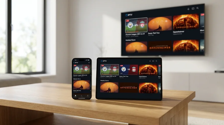 YourFlix multi-device streaming on Smart TV, tablet, and smartphone